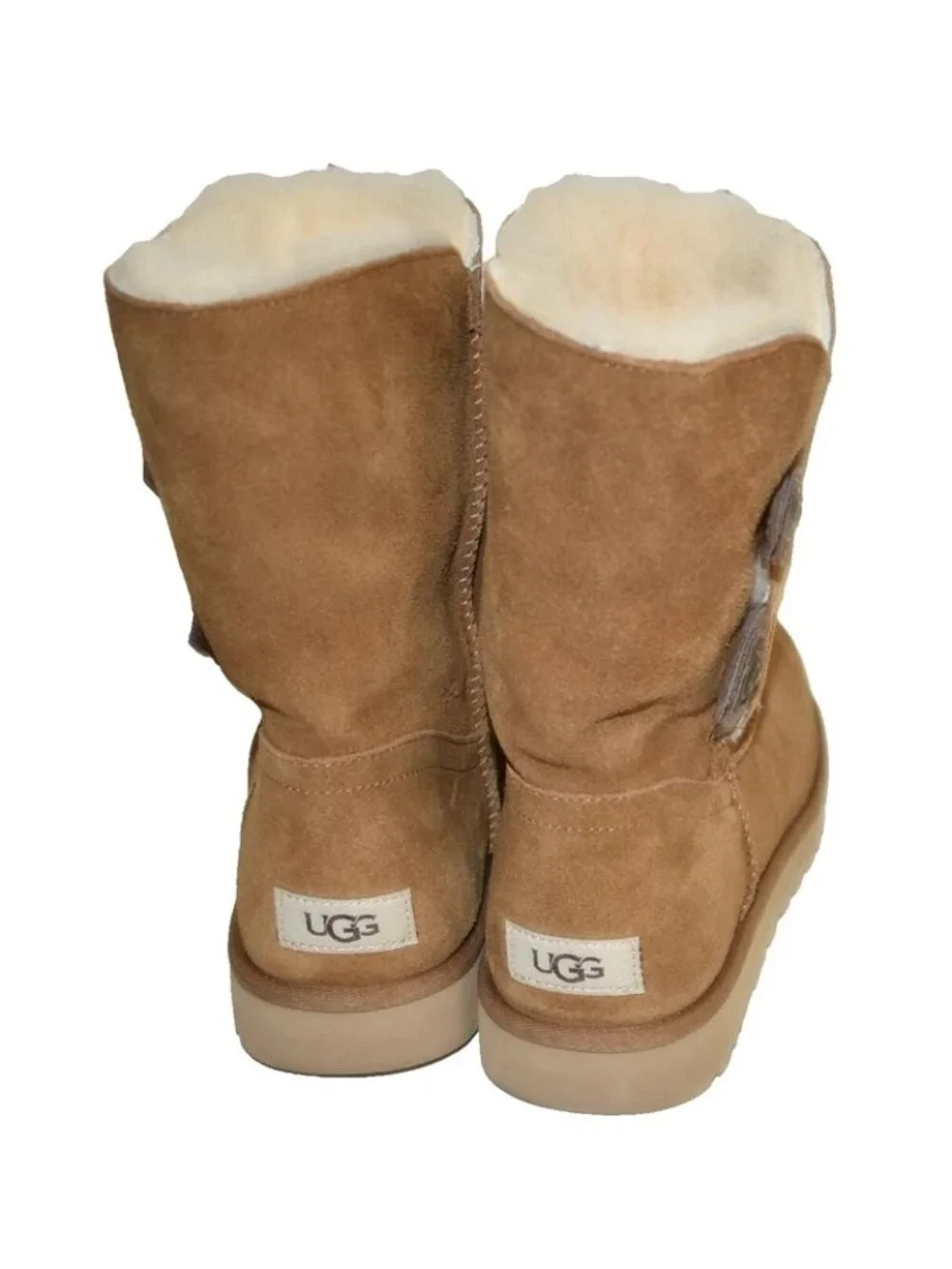 New Ugg Marciela II Genuine Shearling Chestnut Brown Suede Boot 11 1104375 DD23